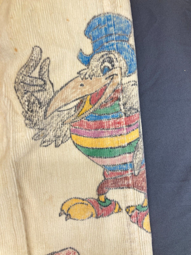 Vintage 1950s Stinesville Indiana Senior Cords Hand Drawn Corduroy Pants - 1957 - Picture 5 of 13