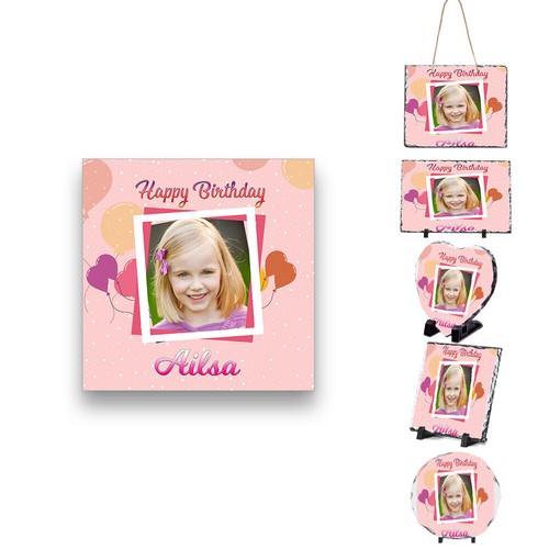 Diseño de cumpleaños personalizado regalo de boda pizarra roca cualquier nombre imagen 8 - Imagen 3 de 12