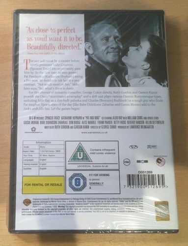 Spencer Tracy & Katharine Hepburn "Pat And Mike" NEW & SEALED DVD PAL Region 2 - Picture 2 of 2