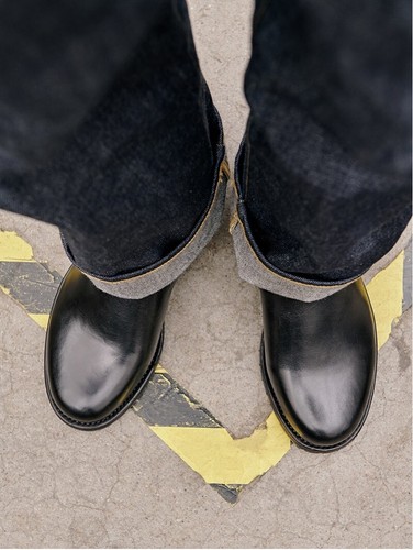 Vintage Engineer Motorcycle Boots - Black & Red Edition - Picture 7 of 20