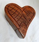 Wooden Heart Decorative Trinket Boxes