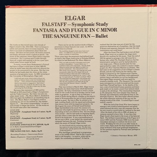 ELGAR Falstaff & Sanguine Fan MOBILE FIDELITY SOUND LAB Half Speed JAPAN 2LP TAS - Picture 2 of 12