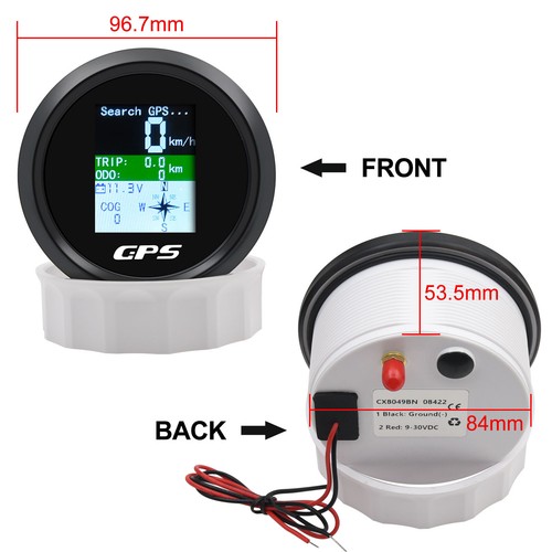 85mm Digital GPS Tachometer Geschwindigkeitsmes Für Auto Boot km/h mph knot - Bild 8 von 15
