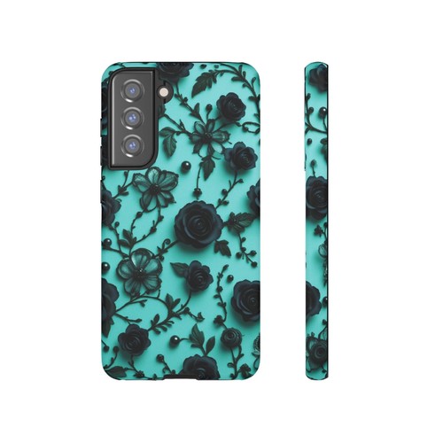 Funda de teléfono verde azulado rosa iPhone gótica 16 15 14 13 Galaxy S25 S24 S23 S22  - Imagen 226 de 241