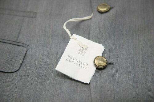 NWT $3595 Brunello Cucinelli Men's Herringbone Sport Coat With Logo Buttons A211 - Picture 9 of 9