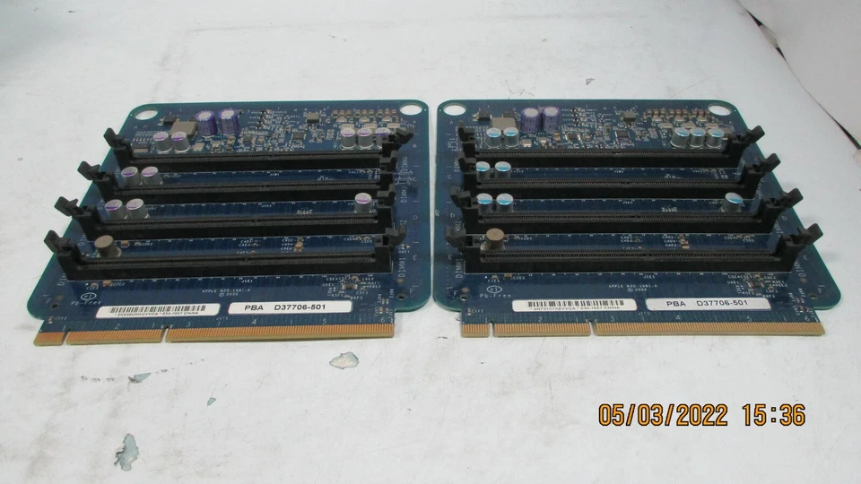 LOT 2 Apple Mac Pro Memory Riser Board Cards 630-7667 PBA D37706-501 820-1981-A - Image 3 of 4