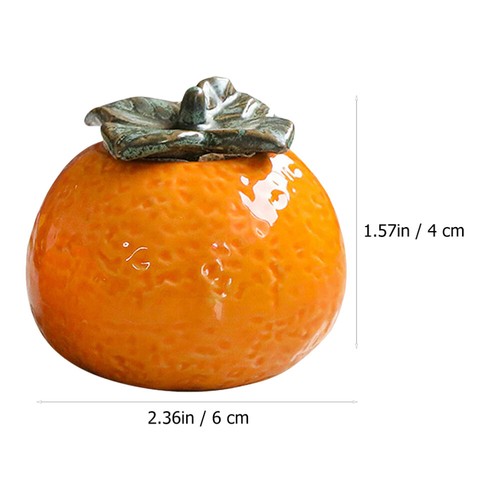 Ceramic Jar Fruit Shape Tank Simulation Orange Ornament Home Decor - Picture 15 of 20