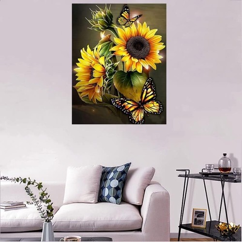 5D DIY Diamond Art Painting Kits for Adults Kids,Sunflower Diamond Dots Arts - Picture 5 of 7