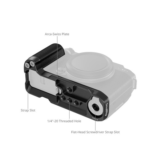 SmallRig Czarna płyta montażowa w kształcie litery L z silikonowym uchwytem do FUJIFILM X-M5 - Zdjęcie 5 z 6
