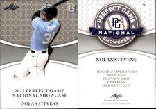 NOLAN STEVENS 2022 LEAF PERFECT GAME 