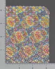 CBS Dichroic Glass 90 COE - 3" x 4" Balloons 1 Rainbow on Thin Clear Radium