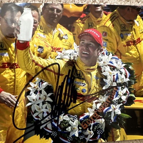 Indycar INDY 500 Winner Ryan Hunter Reay W Milk SIGNED PHOTO 6”x4”. Andretti DHL - Picture 2 of 2