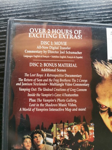 the lost boys two disc special edition rare first release region 1 dvd - Picture 3 of 5