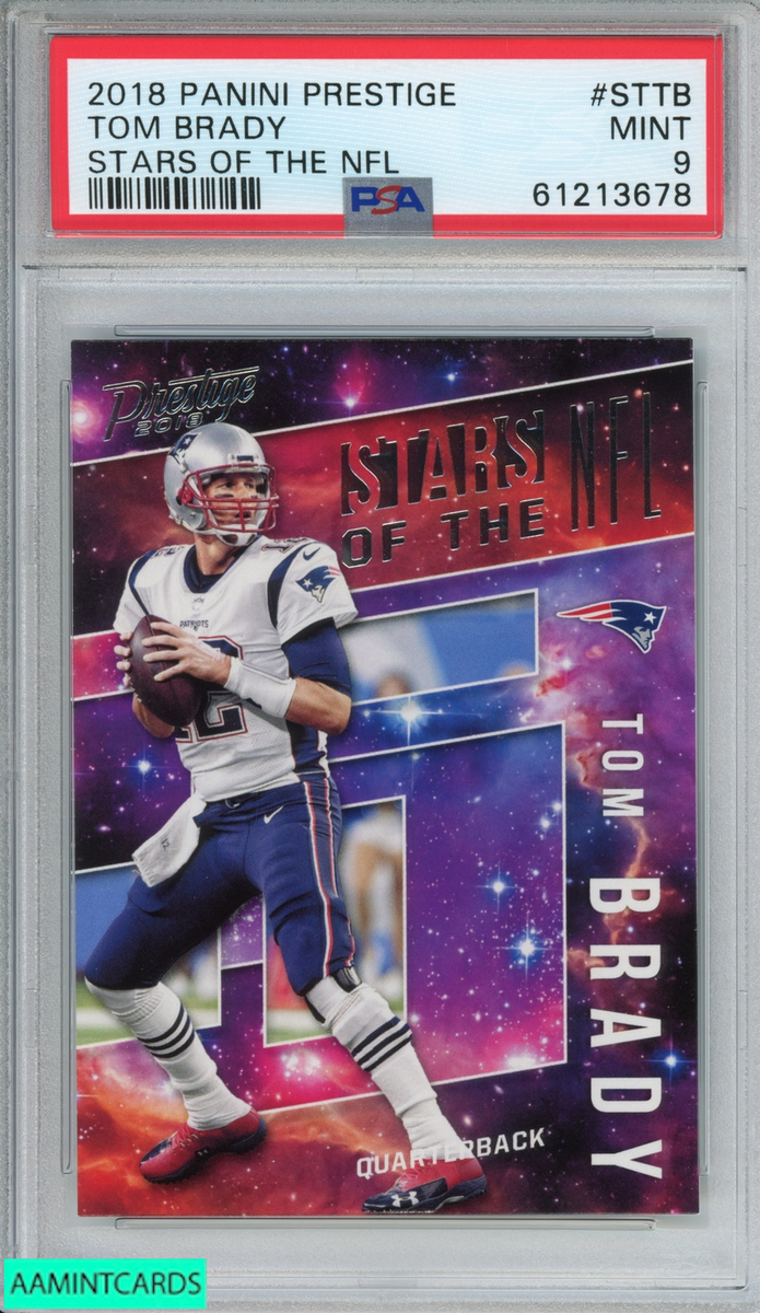 2018 PANINI PRESTIGE STARS OF THE NFL TOM BRADY #STTB PATRIOTS PSA