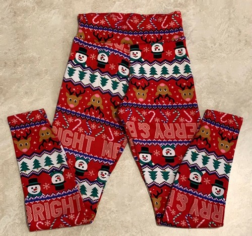 Juniors Christmas Fur Lined High Waist Legging: S-M-L-XL-XXL - Bild 1 von 30