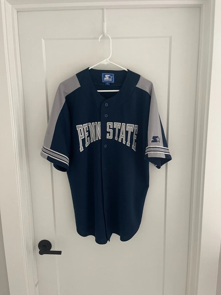 Vintage 90s Starter Penn State Nittany Lions Button Up Baseball Jersey - Mens XL - Image 2 of 4