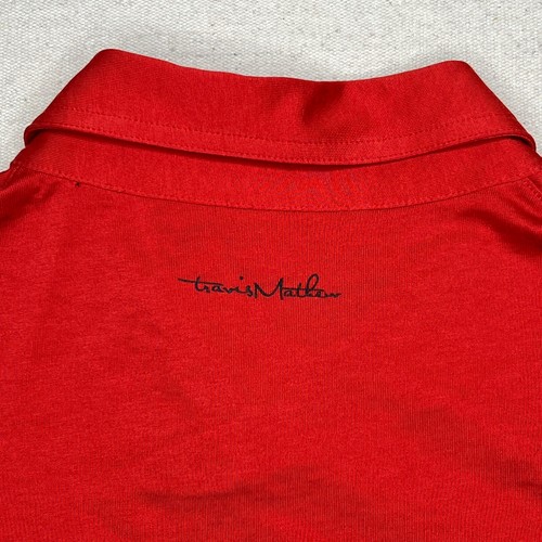 Travis Mathew Polo Shirt Adult Large Red Golf Sierra Star Mammoth Logo - Picture 2 of 7