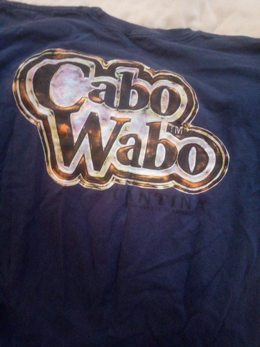 Size L Cabo Wabo Cantina Las Vegas Sammy Hagar T-Shirt Navy Blue Large Montrose - Picture 5 of 5