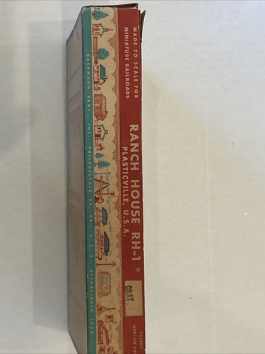 Plasticville - RH-1 Ranch House - Salmon & Gray Roof - Complete Nice Box - Picture 2 of 10