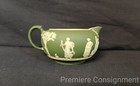Antique Wedgwood Jasperware Dark Olive Green Open Creamer or small jug