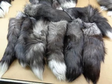 1 XXL Tanned Silver Fox Tail/Crafts/100% USA Real Fur/Purse