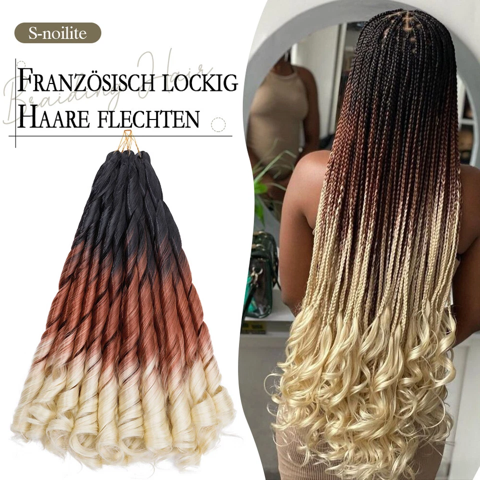 DE FRENCH CURLS Flechten Braids Extensions Lockig Haarverlängerung Pferdeschwanz - Bild 2 von 4