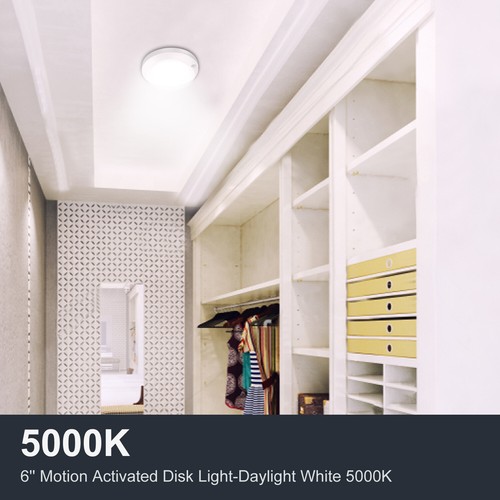 MingBright 6In PIR Motion Sensor LED Disk Closet Light Ceiling Night Lamp - Bild 33 von 36