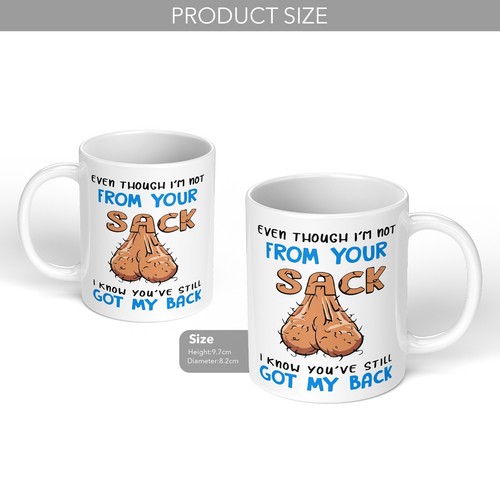 Vatertag Becher Geschenk Stiefvater Weihnachten Geburtstag Vater nicht aus deinem Humor lustig - Bild 15 von 31