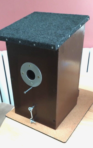 BIRD BOX-WITH SOLAR POWERED WIFI CAMERA .HANDMADE-UNIQUE DESIGN