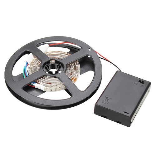 Battery Powered LED Strip Light 3528 SMD Tape with Battery Box white RGB 0.5M-2M - Picture 2 of 8