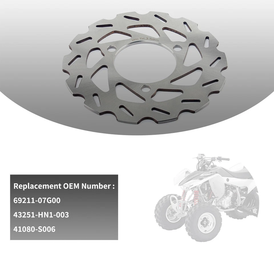 2004-2014 Rear Brake Disc Rotor For Honda TRX450R TRX450ER Sportrax 450 TRX 450R - Image 3 of 4