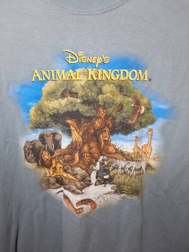 VTG Disney World Animal Kingdom Blue Graphic T shirt Adult Large Tree of Life - Picture 9 of 20