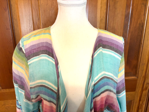 Cárdigan TASHA POLIZZI NUEVO CON ETIQUETAS Serape Waterfall. Talla XL. Reg. $100. Hermoso! - Imagen 5 de 8