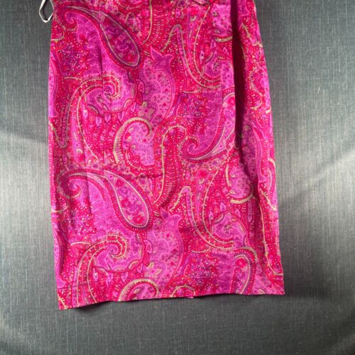 Jones New York Womens Sheath Dress Pink Paisley Signature Petite Stretch Size 4P - Picture 3 of 10