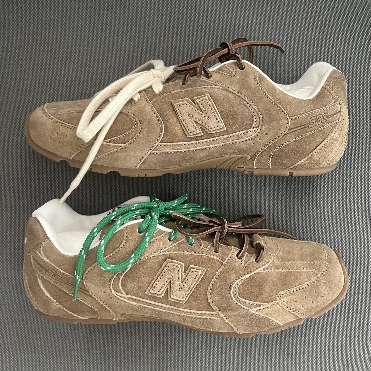 New Balance x Miu Miu 530 SL Suede Sneakers Ecru Size 41 EU New Balance x Miu Miu 530 SL Suede Sneakers Ecru Size 41 EU