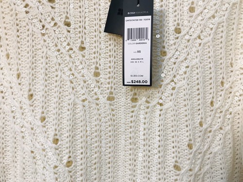 BCBG MAX AZRIA SEQUINED WOOL BLEND TURTLENECK SWEATER TUNIC NWT SIZE S $248.00 - Picture 5 of 9