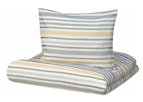 IKEA STAVMAL Twin Bed Duvet cover & Pillowcase multicolor / stripe - NEW - Picture 6 of 9