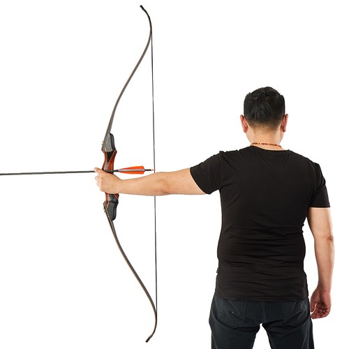 Archery 60" Takedown Recurve Bow Hunting Wooden Riser Carbon Arrow Shooting - Picture 13 of 37