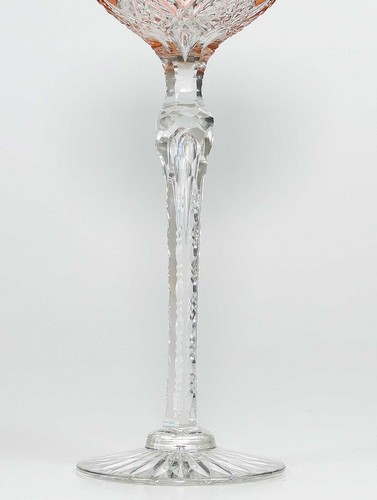 Saint Louis Römer cubierta vidrio de uranio 21,5 cm naranja pulido burbuja de aire Francia - Imagen 3 de 12