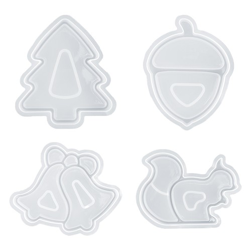 Christmas Tray Silicone Mold Chocolate Candy Cake Baking Ice Wax Tray Mold Tool
