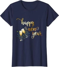 Happy New Year 2023 Best Wishes Fresh Start Ladies' Crewneck T-Shirt