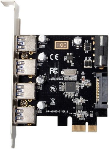 4 Ports PCI-E to USB 3.0 HUB PCI Express Expansion Card Adapter 5Gbps for Mother - Picture 10 of 10