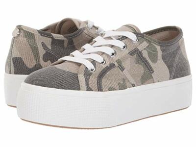 camo platform slip on sneakers