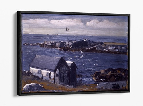 GEORGE WESLEY BELLOWS, THE GULLS MONHEGAN - MARCO EFECTO FLOTANTE LONA IMPRESIÓN ARTÍSTICA - Imagen 9 de 12