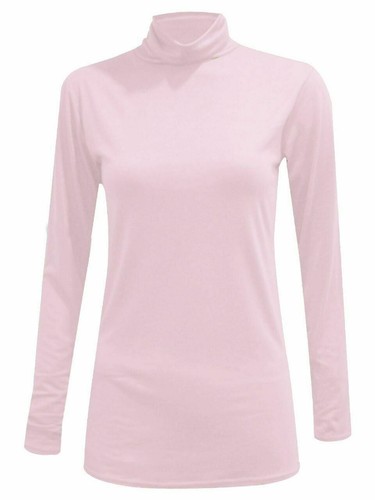 Women Long Sleeve Polo Neck Top Ladies Polo neck Turtle Neck Top T shirt 8-26 - Picture 17 of 28