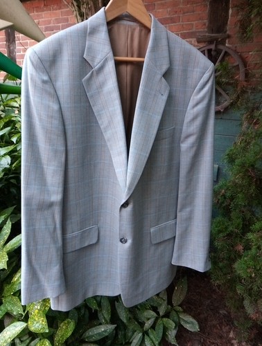 Sakko Herren Business Feier Jacket Herrenblazer Gr. 54 Karo Kariert 26% Wolle - Bild 9 von 10