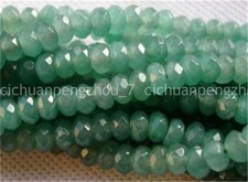 Natural 5x8mm Faceted Green Aventurine Gemstone Abacus Rondelle Loose Beads 15''