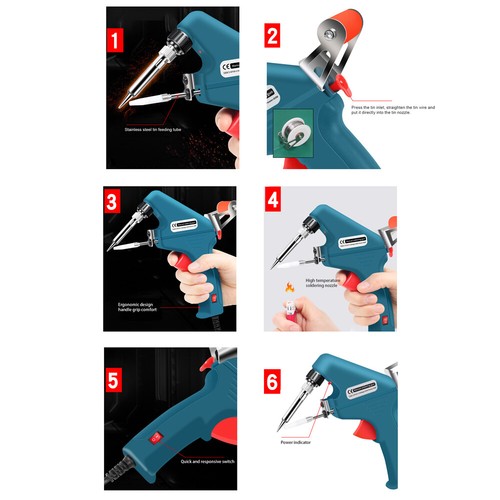 60W Handheld Soldering Automatic Tin Feeding Machine Electronic K5K2 - Picture 7 of 10