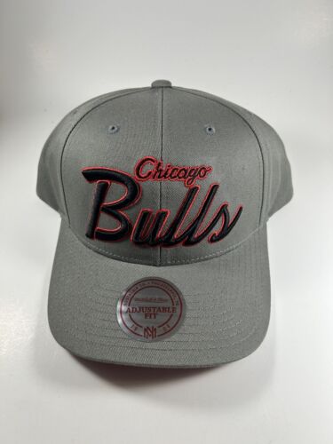 Chicago Bulls Mitchell & Ness Snapback Cap Hat - New Gray - Picture 2 of 5