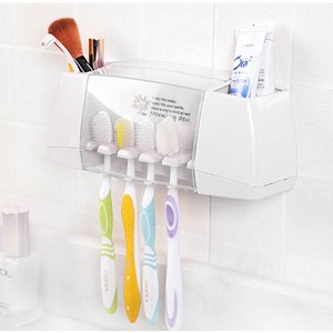 Toothpaste-Toothbrush-Holder-Home-Bathroom-Stand-Wall-Mount-Stand-Storage-Rack